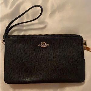 Navy blue coach wristlet